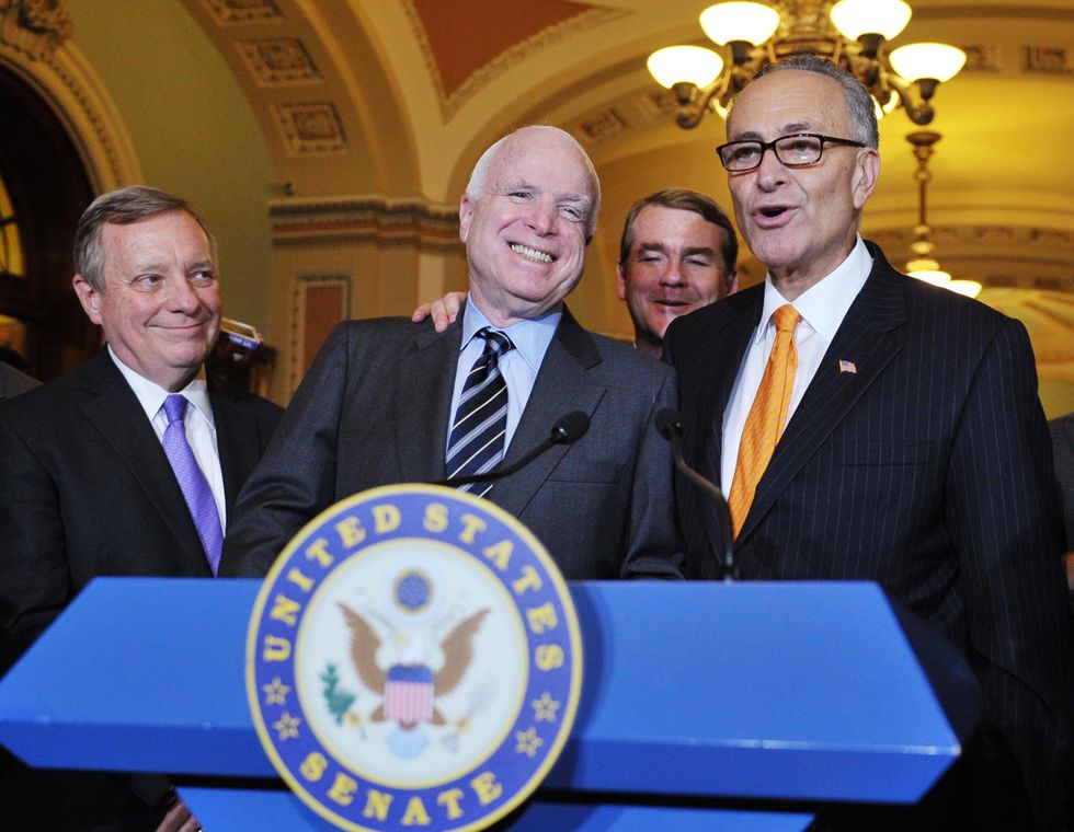 Chuck Schumer plans to introduce resolution to rename historic Senate office building after McCain