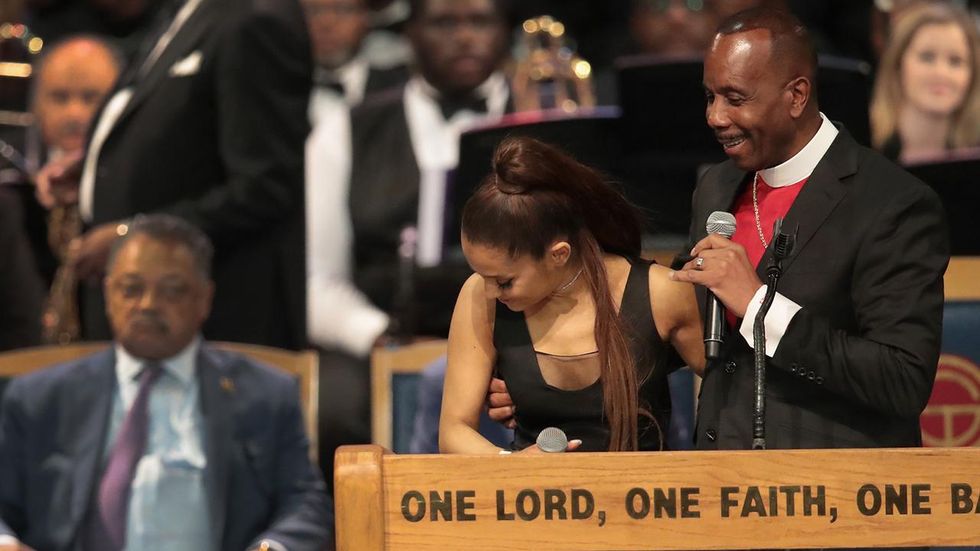 Bishop over Aretha Franklin's funeral later apologized to singer Ariana Grande. Here's why.