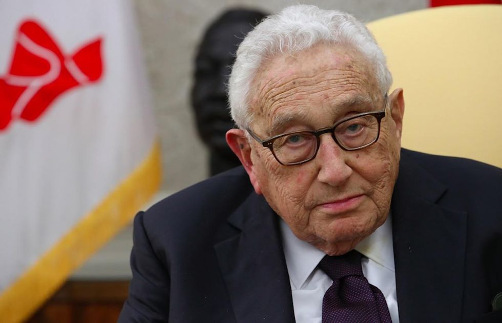 Rot in hell': Former Sec. of State Henry Kissinger, 95, called 'war criminal' by protesters at NYU