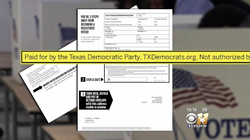 Texas Democratic Party sending out voter registration applications to dead people, non-US citizens