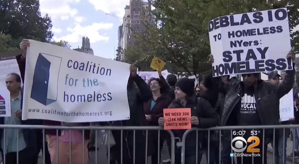 Homeless protest hits mayor's mansion in New York City - here's what they're demanding