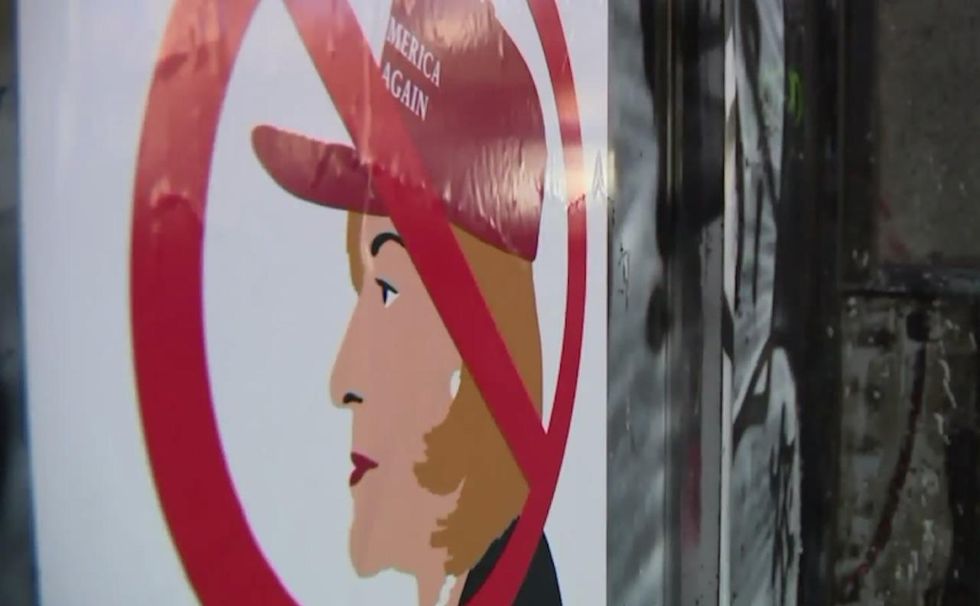 Anti-Trump posters spotted on garbage cans: 'Keep NYC Trash Free