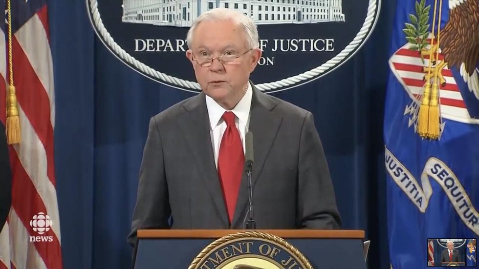 AG Jeff Sessions says Cesar Sayoc has been charged with 5 federal crimes, faces 58 years in prison