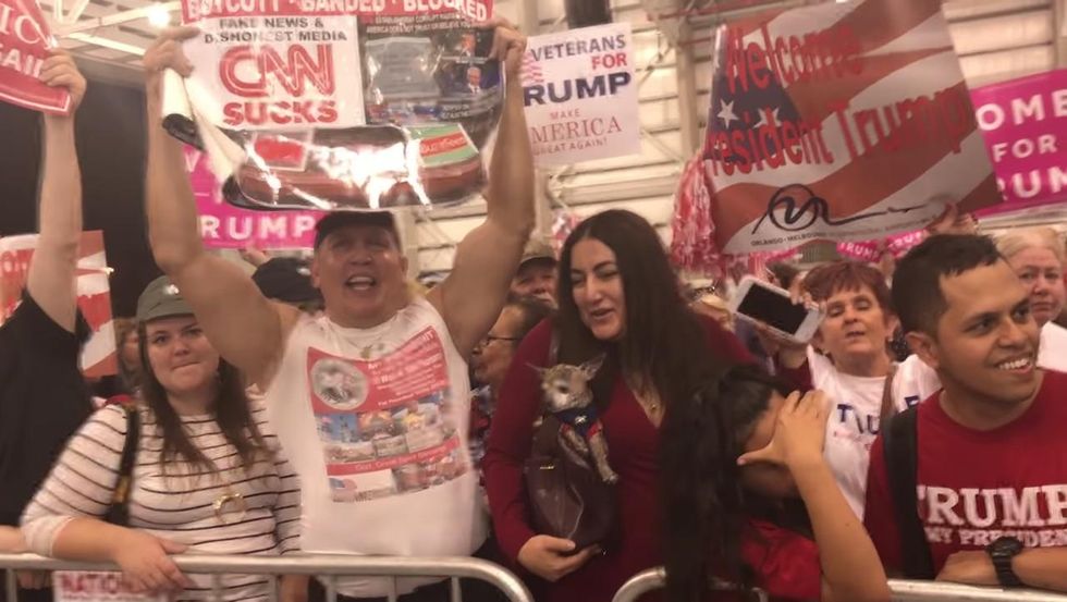 Mail bomber suspect Cesar Sayoc appears in footage shot for Michael Moore's 'Fahrenheit 11/9