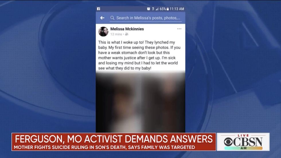 Activist mom of Missouri man says her son was lynched. The police say it was suicide.