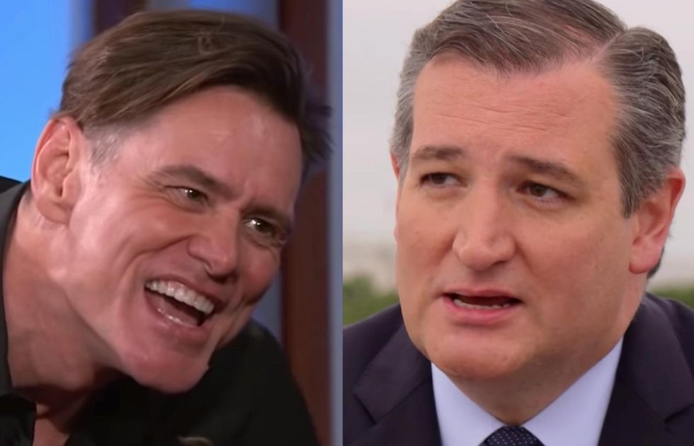 Jim Carrey targets Ted Cruz with this bizarre cartoon — and Cruz fires right back