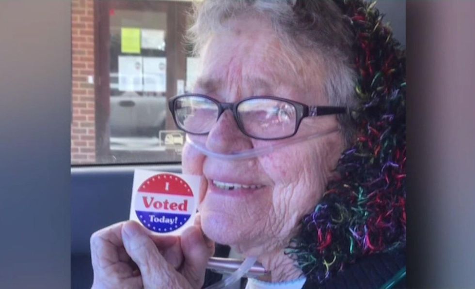 82-year-old in hospice brought oxygen tank to polls, cast her first-ever vote — then died days later