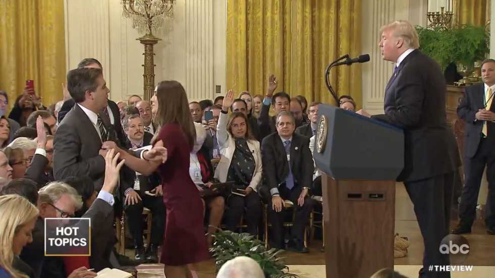 ‘The View’ co-host says intern committed battery against CNN’s Jim Acosta. She gets shut down fast.