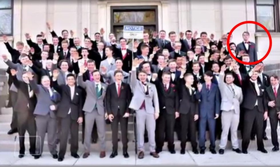HS boys appear to give Nazi salute in viral photo — and one kid who refused to take part speaks out