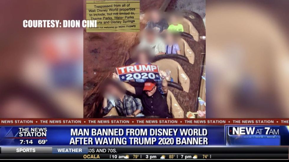 Disney bans Trump 2020 banner-waving man from Disney World — again