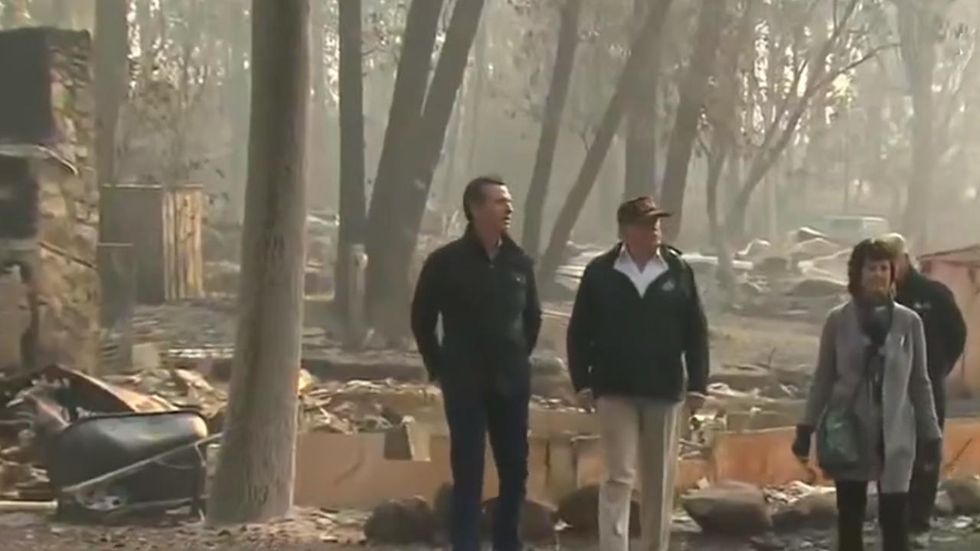 I think everybody's seen the light': President Trump surveys wildfire devastation, vows change