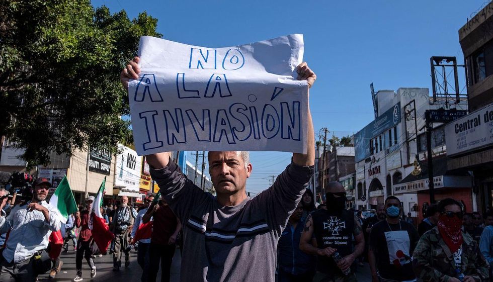 Protests explode as Tijuana residents rally against Central American caravan's arrival