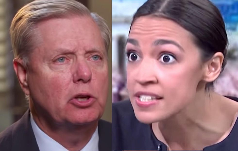 Ocasio-Cortez did not appreciate Lindsey Graham's advice to her about the migrants