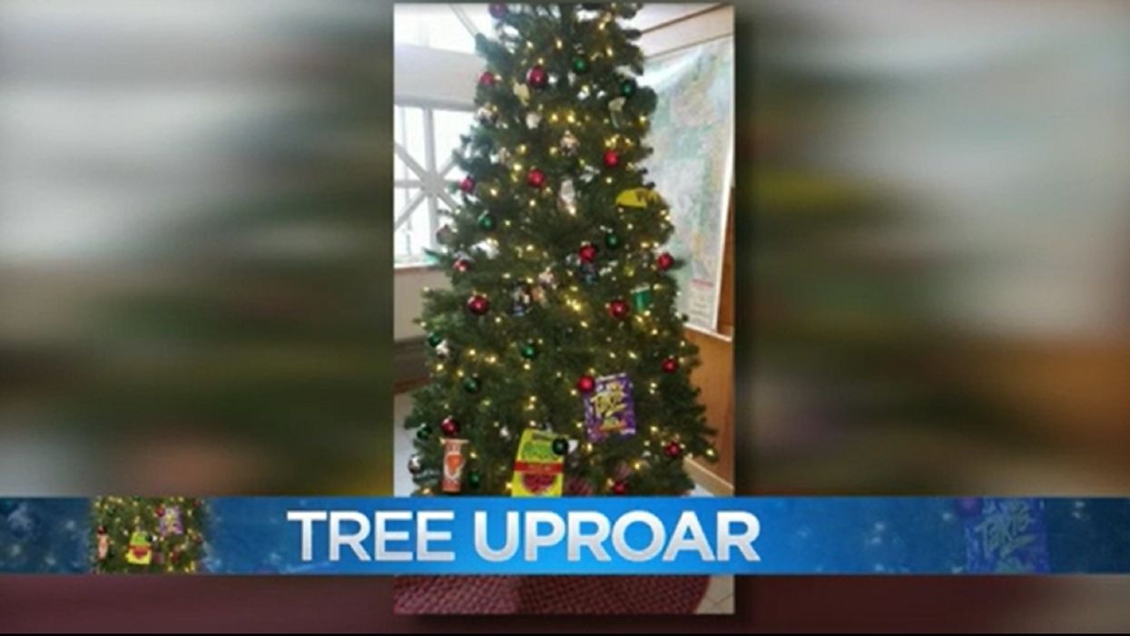 Minneapolis cops accused of racism after adding trash to Christmas tree as decorations