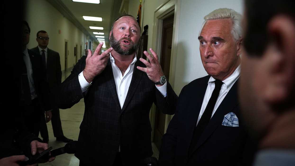 Police threatened to arrest Alex Jones for ruckus caused outside Google CEO 'conservative bias' hearing