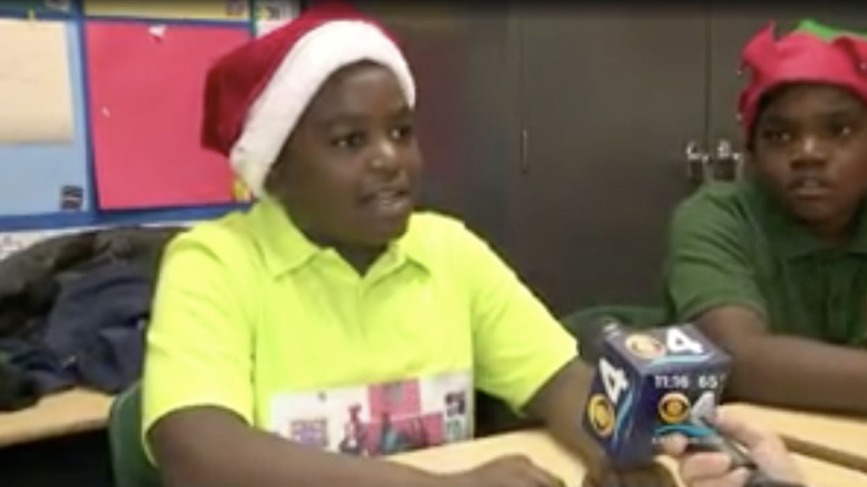 Special 10-year-old boy acts as Santa Claus to children from impoverished families