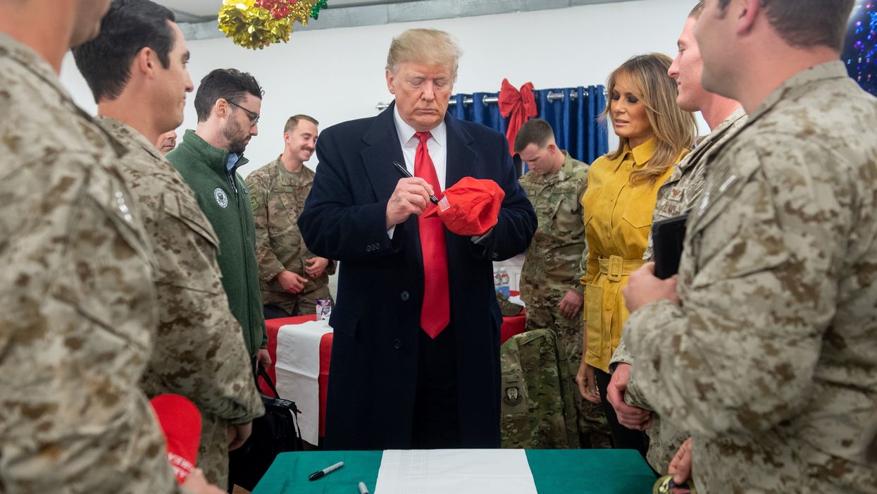 Here's how media outlets managed to criticize Trump's visit to troops in Iraq