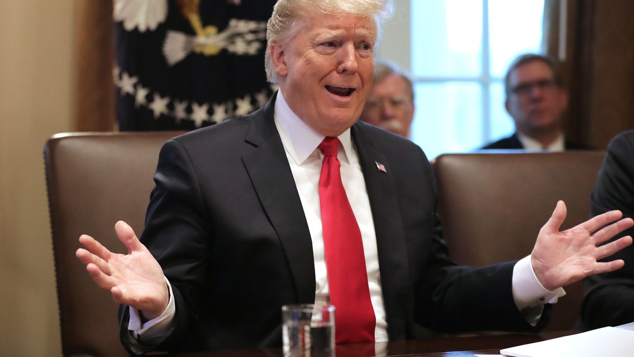 President Donald Trump responds to Elizabeth Warren's presidential campaign with a perfect meme
