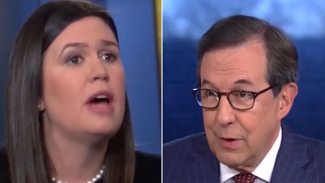 Chris Wallace fact checks Sarah Huckabee Sanders' border security narrative. He used a report from Trump's State Dept. to do it.