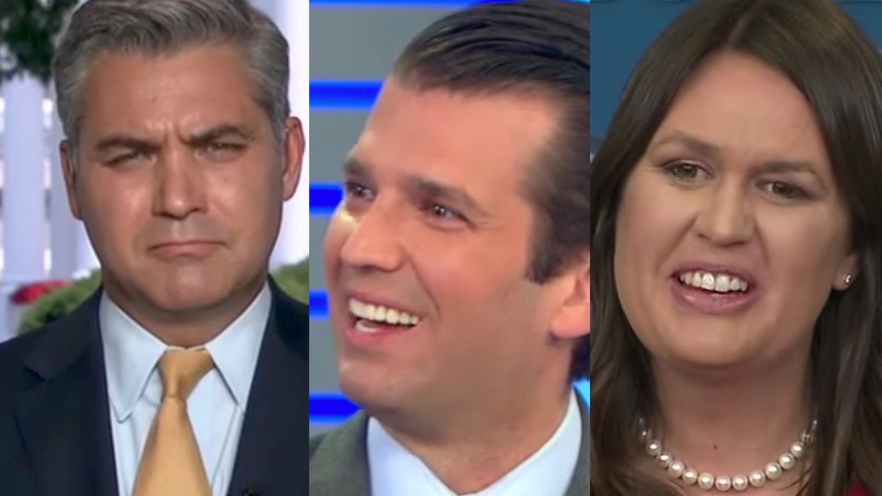 Jim Acosta is feuding online with Sarah Sanders and Trump Jr. over the border wall