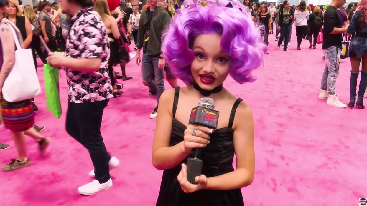 Child drag queen Nemis, 10, photographed with nude adult drag star