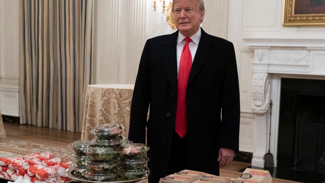 Trump bought fast food for the Clemson football team's White House dinner due to the shutdown