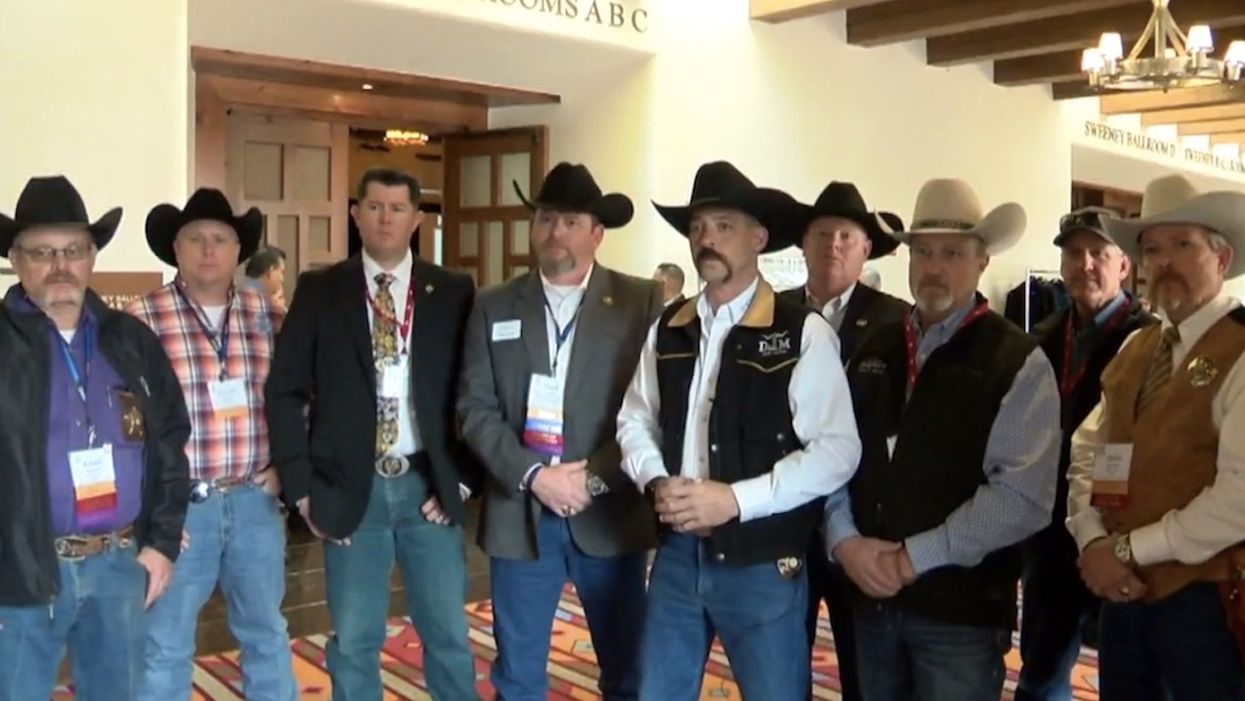 Sheriffs barred from state legislature session because they were carrying guns. Then common sense kicks in.