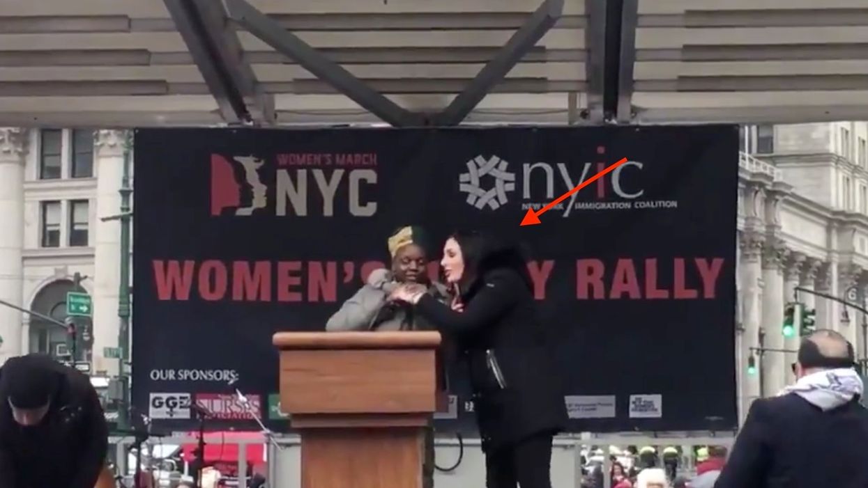 WATCH: Right-wing activist storms Women's March stage, calls out deep-rooted anti-Semitism