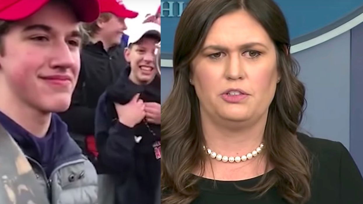 Here's what Sarah Sanders just said about the Covington Catholic students visiting Trump