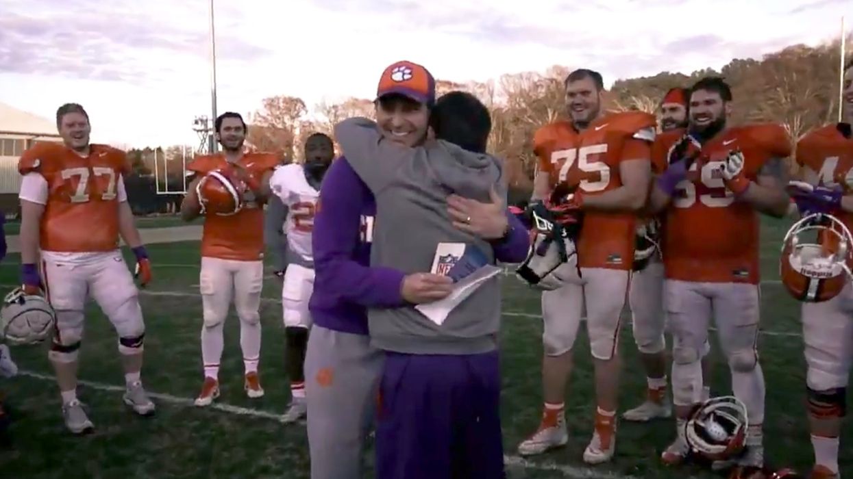 Clemson Tigers' equipment manager with special needs gets an incredible surprise from coach Dabo Swinney