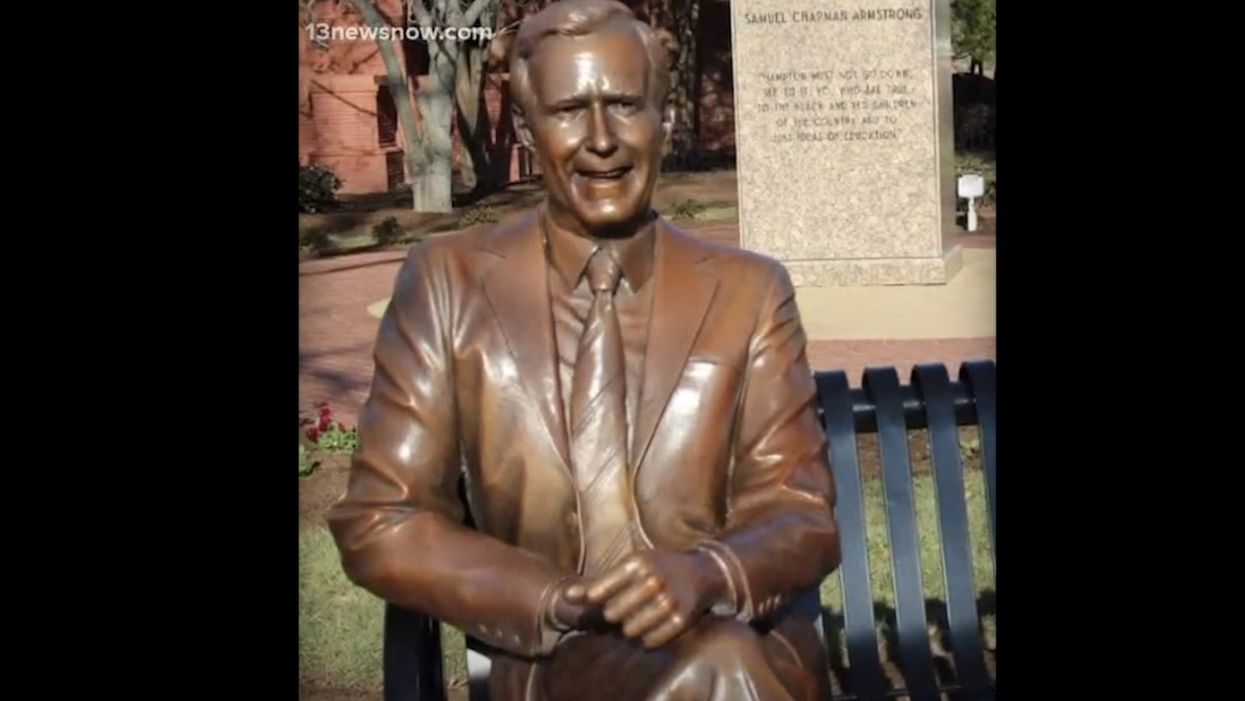 George H.W. Bush statue now sits on historically black college campus — and some students are not happy