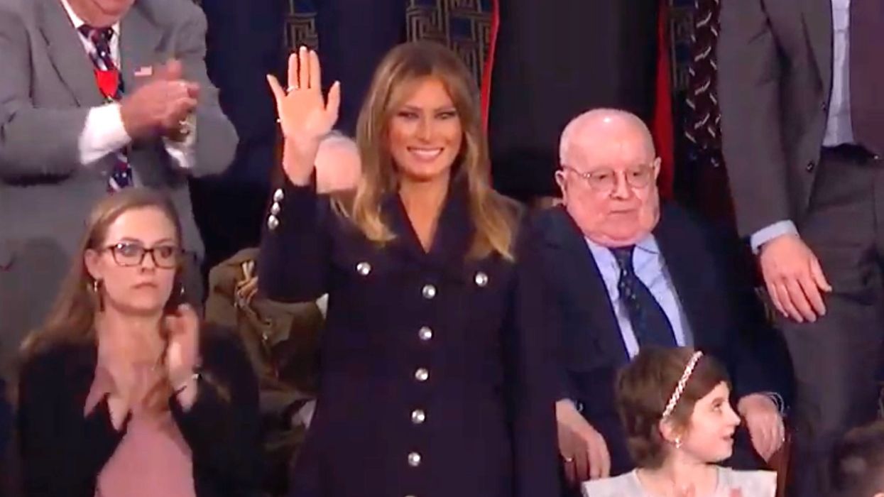 First lady Melania Trump makes a political fashion statement at the SOTU — and liberals are angry about it