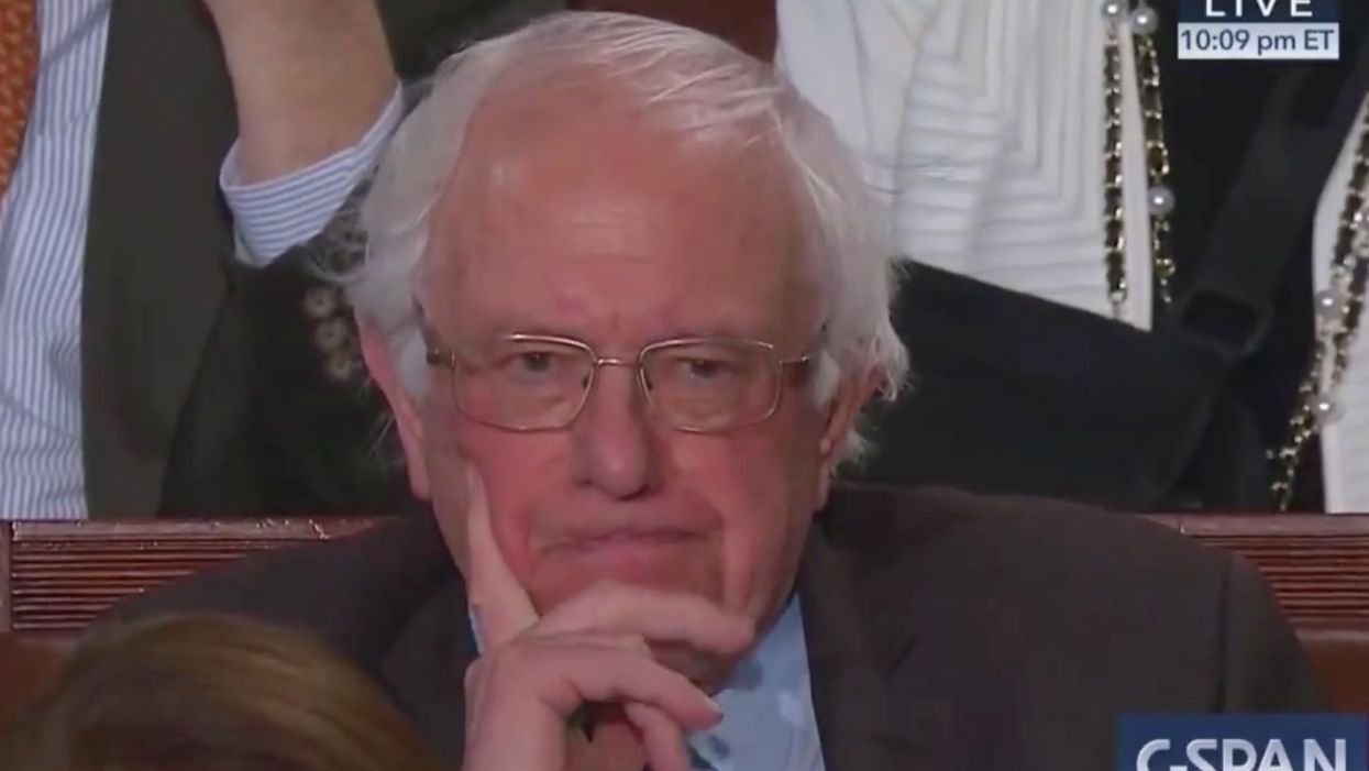 WATCH: Trump declares socialism will 'never' come to America in SOTU. Bernie's reaction is pure gold.