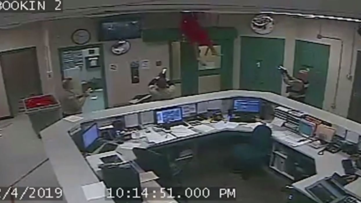 Inmate tries to climb through ceiling to escape jail, but falls conveniently into the worst possible place