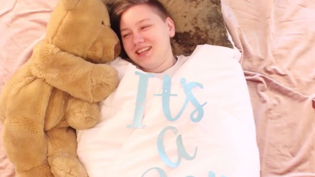 Mom holds ‘It’s a Boy’ gender reveal photo shoot for 20-year-old transgender child