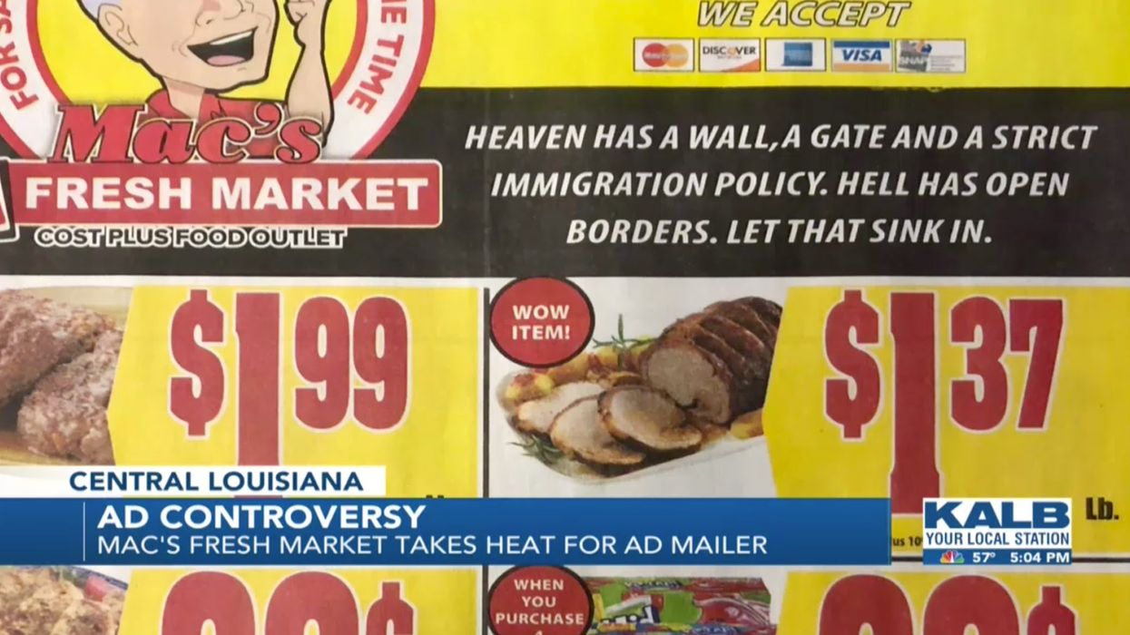 Politically charged, religious grocery store mailer has people up in arms — but that won't stop this business owner