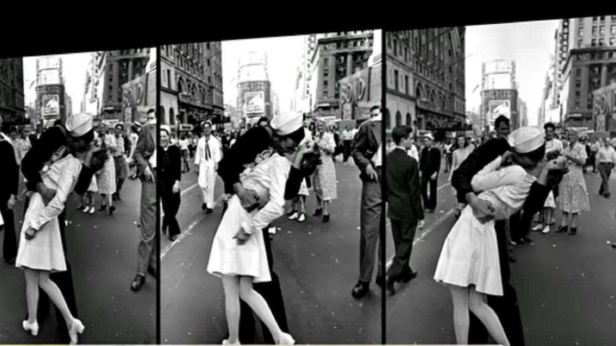 Vandal sprays '#MeToo' on statue depicting iconic kiss a day after featured WWII veteran's death