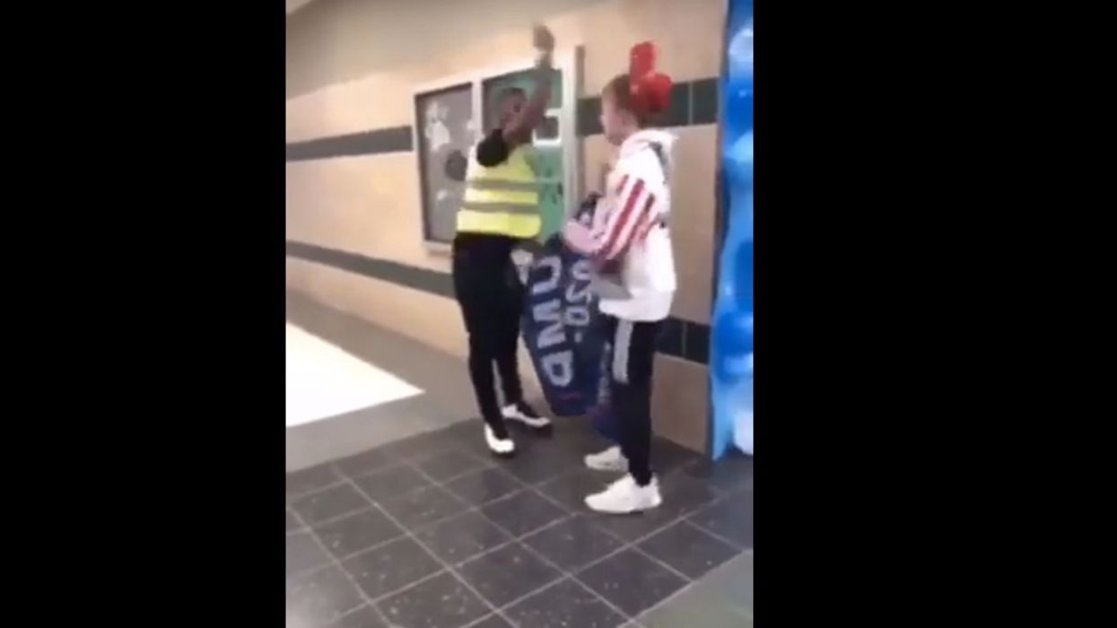 'Take that s**t off!': Bully knocks MAGA hat off student's head, rips away his Trump flag in high school hallway