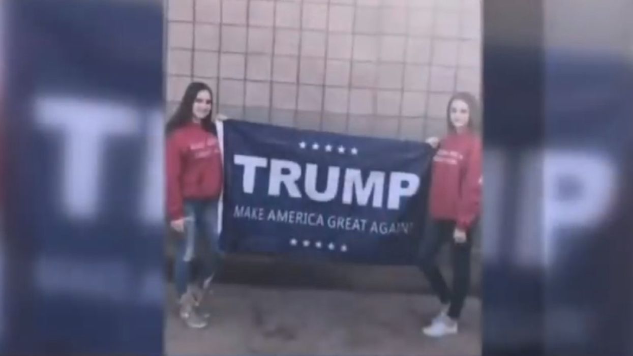 Pro-Trump students ordered to leave campus over MAGA banner. Principal caught on video saying carrying banner is 'disrespectful.'