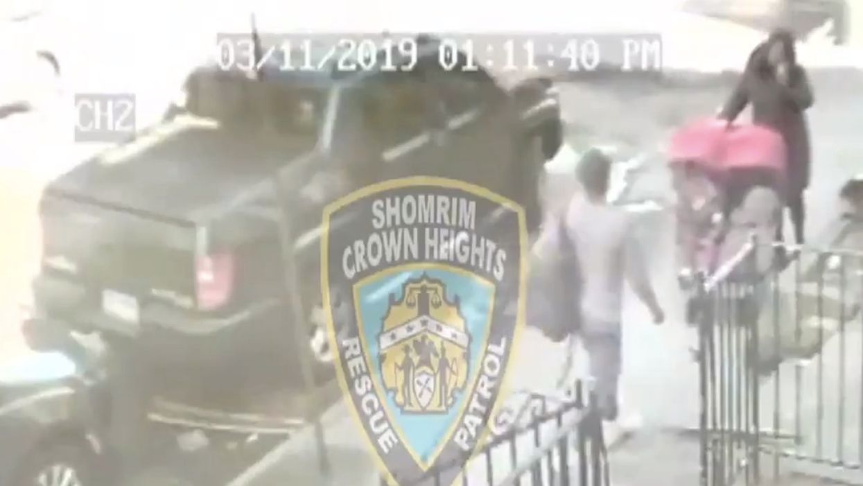 Creep caught on video kicking stroller; allegedly cursed at mother, who is Jewish, and ordered her out of his way (UPDATE)