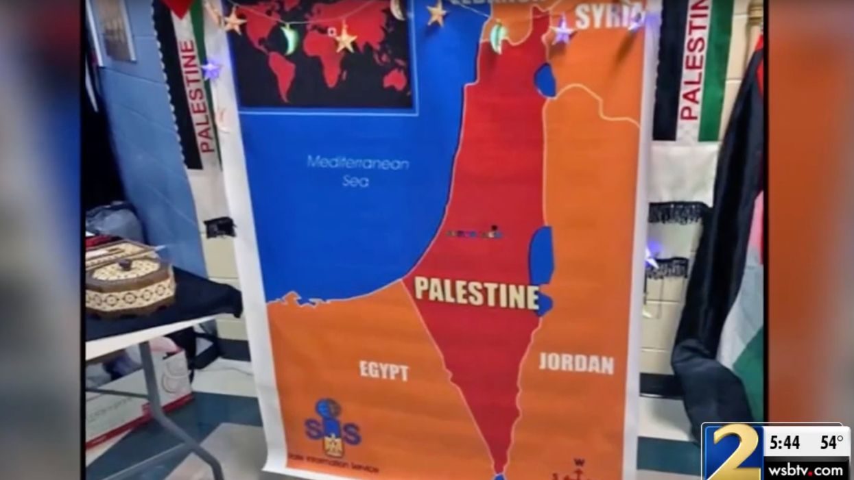 Middle school under fire after multicultural night debuts a map that claims all of Israel is Palestine