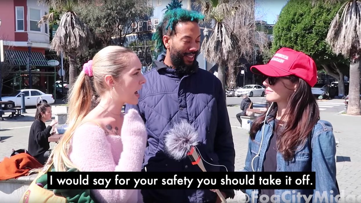 Pro-Trump YouTuber visits San Francisco to interview residents about red MAGA hats. Their reactions are priceless.