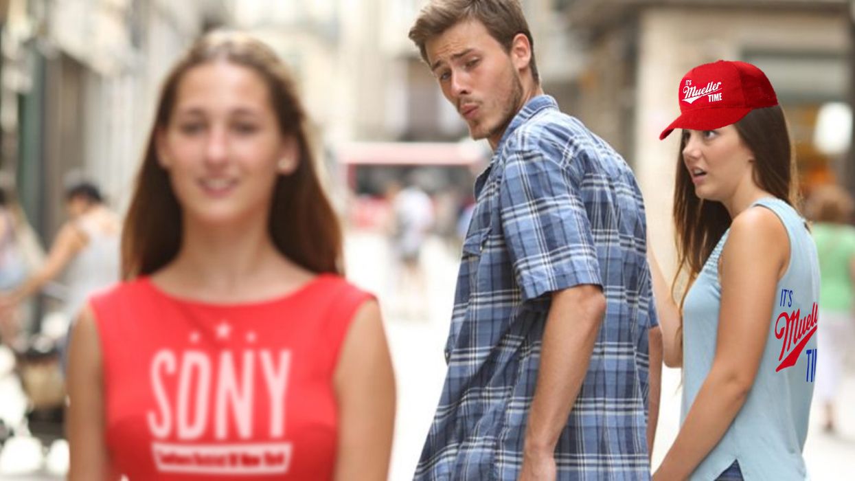 Old and Busted: Mueller Time hats; The New Hotness: SDNY shirts