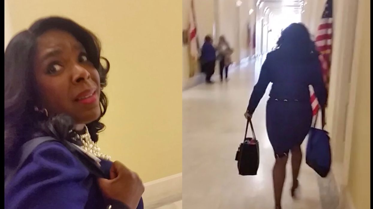 Exclusive video: Watch Dem. Rep. Sewell literally run from questions about Rep. Sheila Jackson Lee firing an alleged rape victim