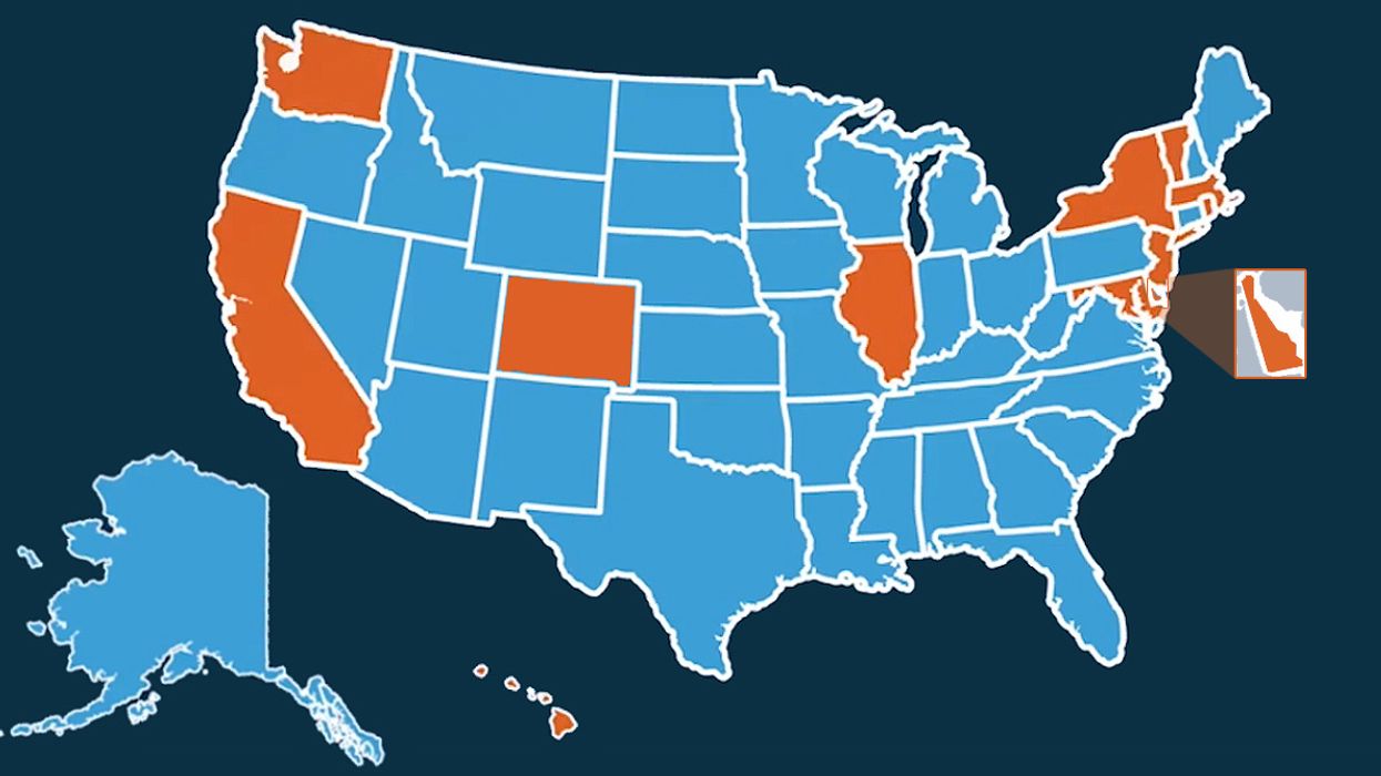 Delaware Democrat Gov signs national popular vote bill