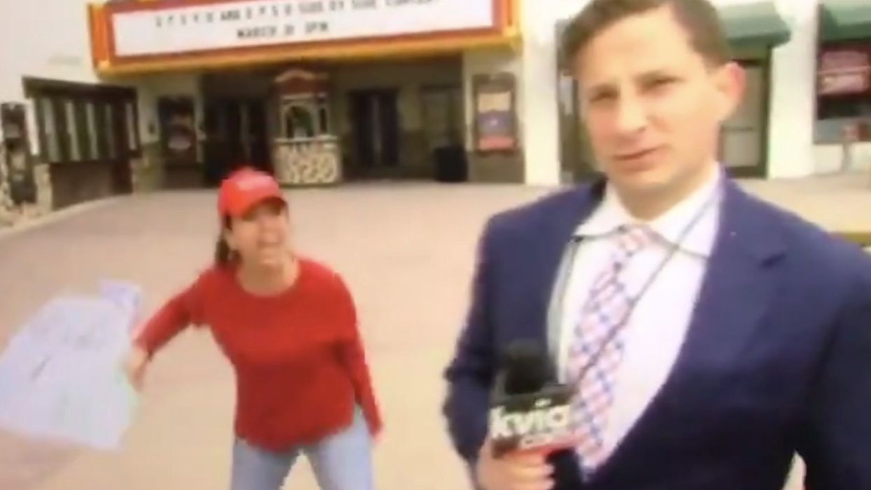 Trump fan in MAGA hat heckles local TV reporter — and CNN's Jim Acosta jumps in to defend 'abused' journalist