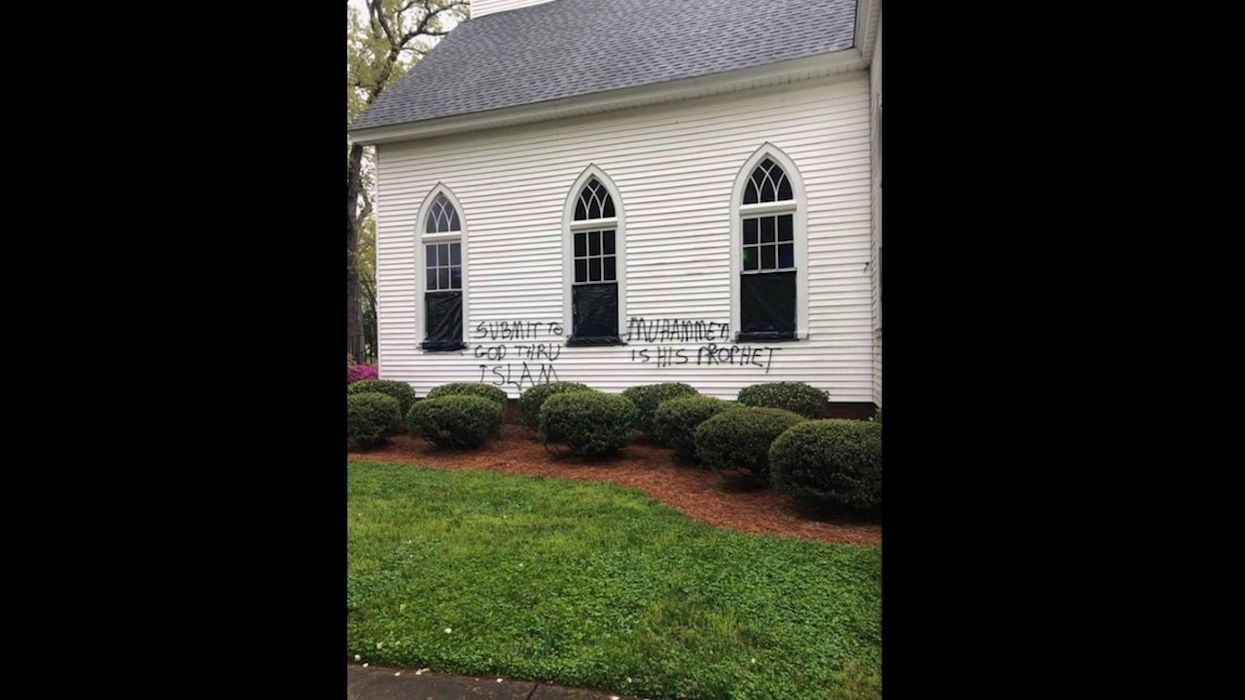 'Submit to God thru Islam': Church vandalized with graffiti; 125-year-old windows apparently broken