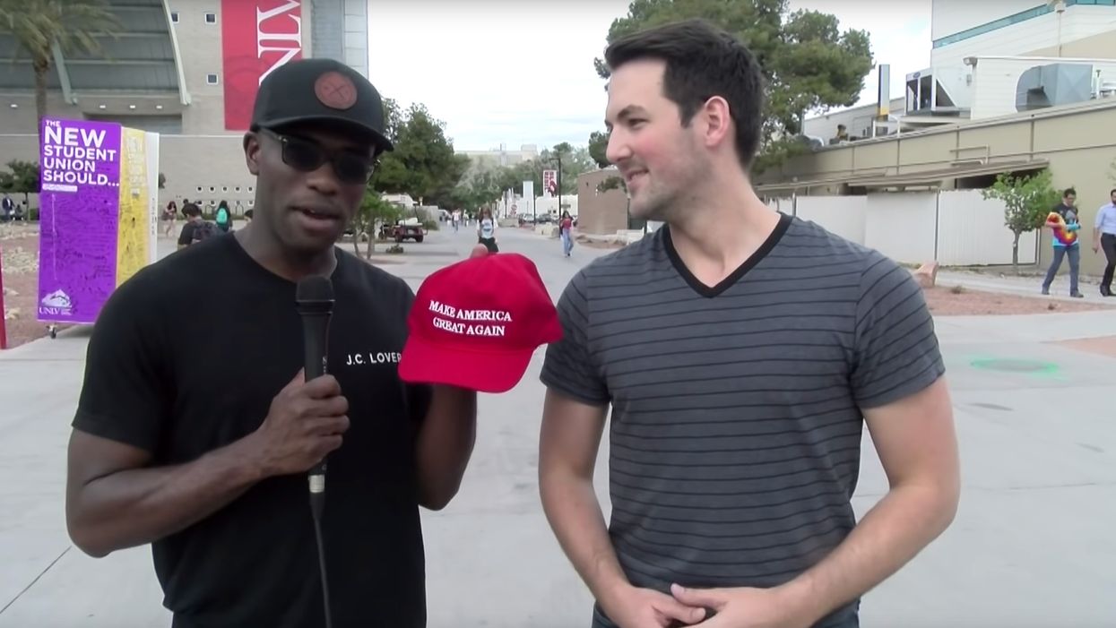 College students are asked if MAGA hats are the new KKK hood. Their answers are predictable.