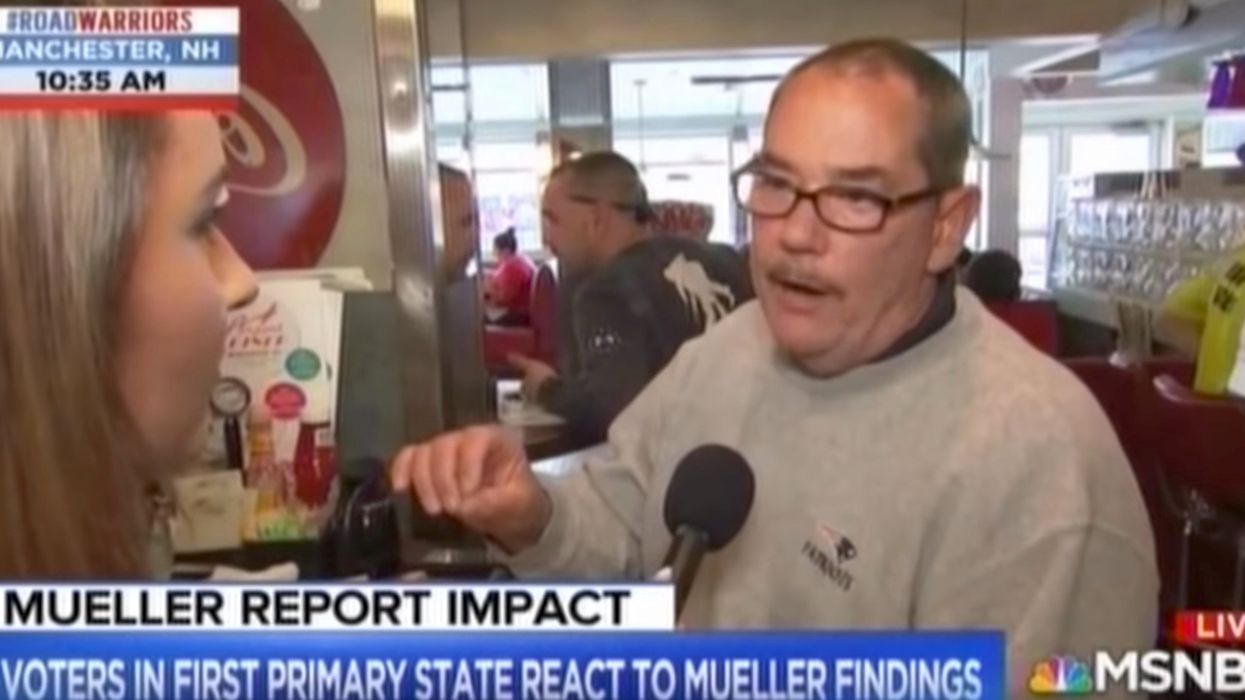 Voter stuns MSNBC reporter with his message to Democrats after Mueller report release