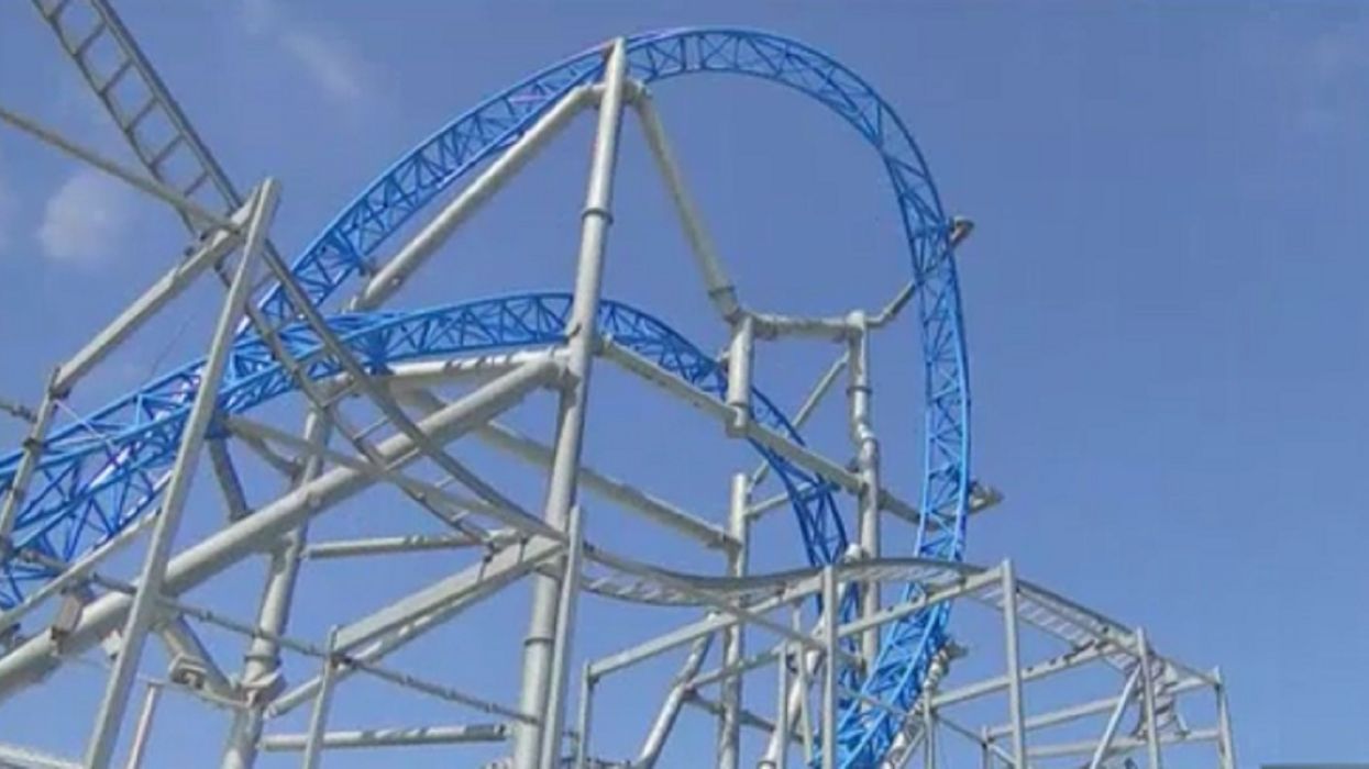 Test dummies fly off roller coaster and onto a hotel roof during routine test; theme park says ride is still safe